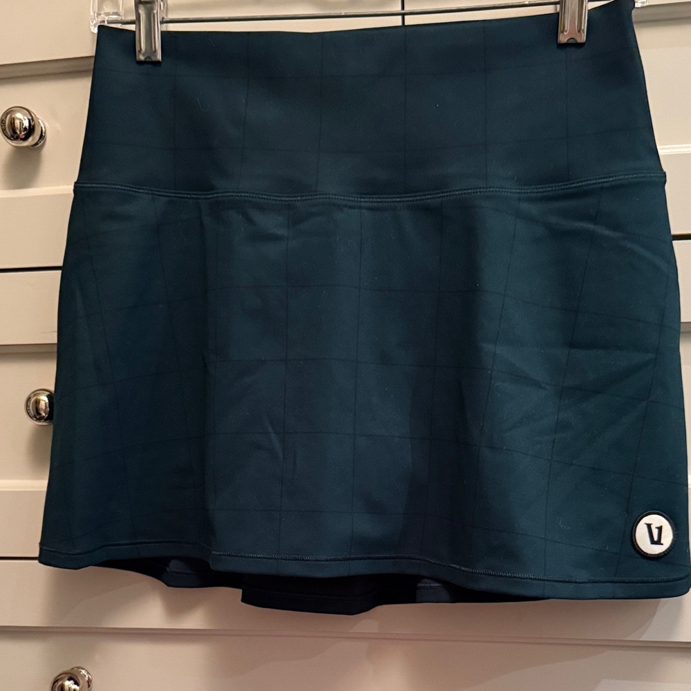 Vuori Dark Green with Black box print Skirt